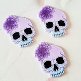 Lilac Skull Pendants