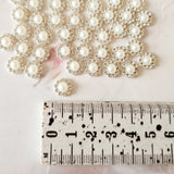 Rhinestone Pearl Flower Flatbacks