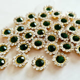 Green Rhinestone Flatbacks