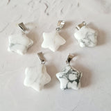 Natural Howlite Star Pendants