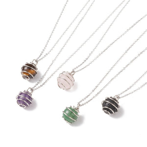 Gemstone Cage Pendants & Necklace