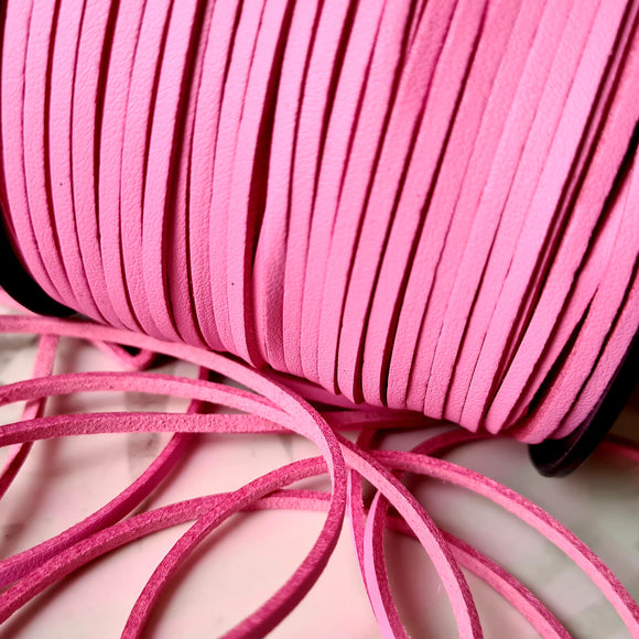 Faux Suede Cord - Pink