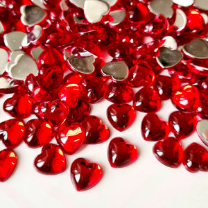 Red Resin Hearts - 20