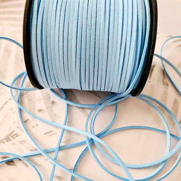 Faux Suede Cord - Blue