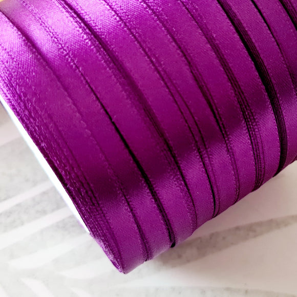 6mm Purple Satin Ribbon