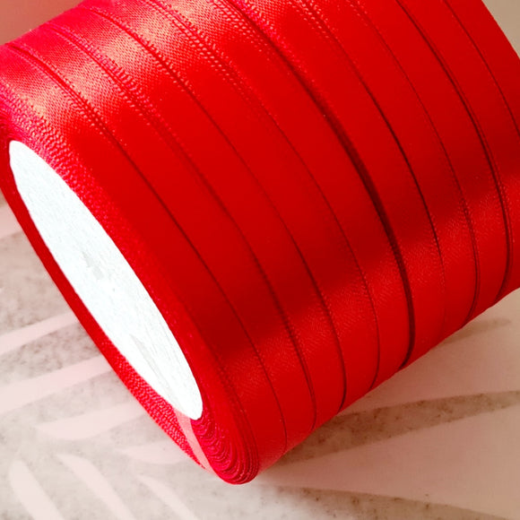 6mm Red Satin Ribbon