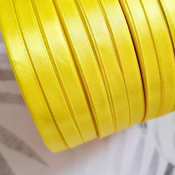 6mm Yellow Satin Ribbon