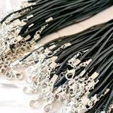 Waxed Cord Necklace - Black