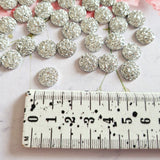 Silver Druzy Cabochons - 12mm - 15