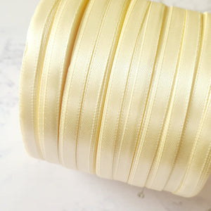 6mm Cream/Vanilla Satin Ribbon