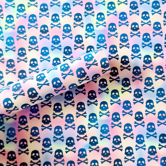 Pastel Skull & Crossbones - Canvas Fabric