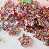 Multicoloured Glitter Stars