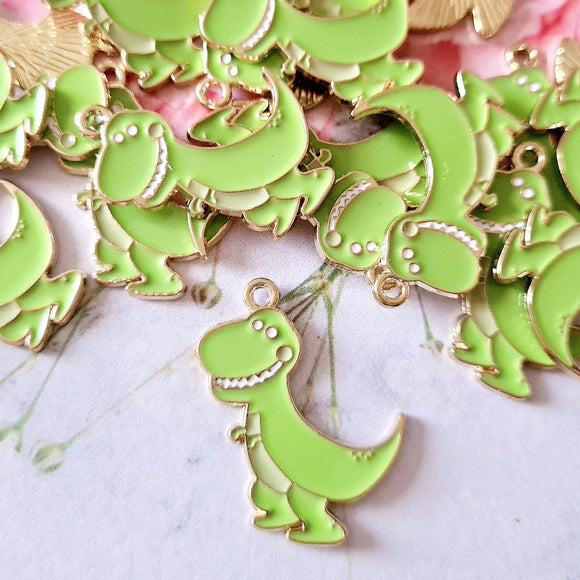 Green Dinosaur Charms