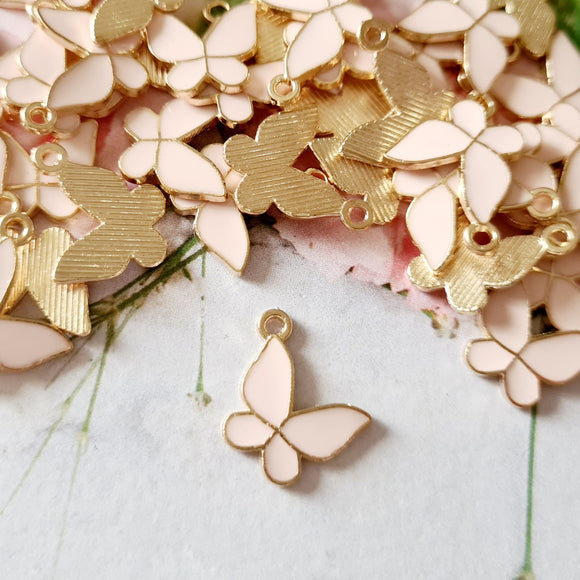 Pink Butterfly Charms